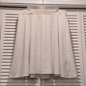 Cream knit skirt